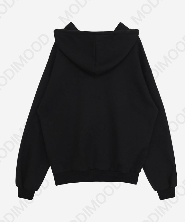 ナンバープリントフードジップアップ