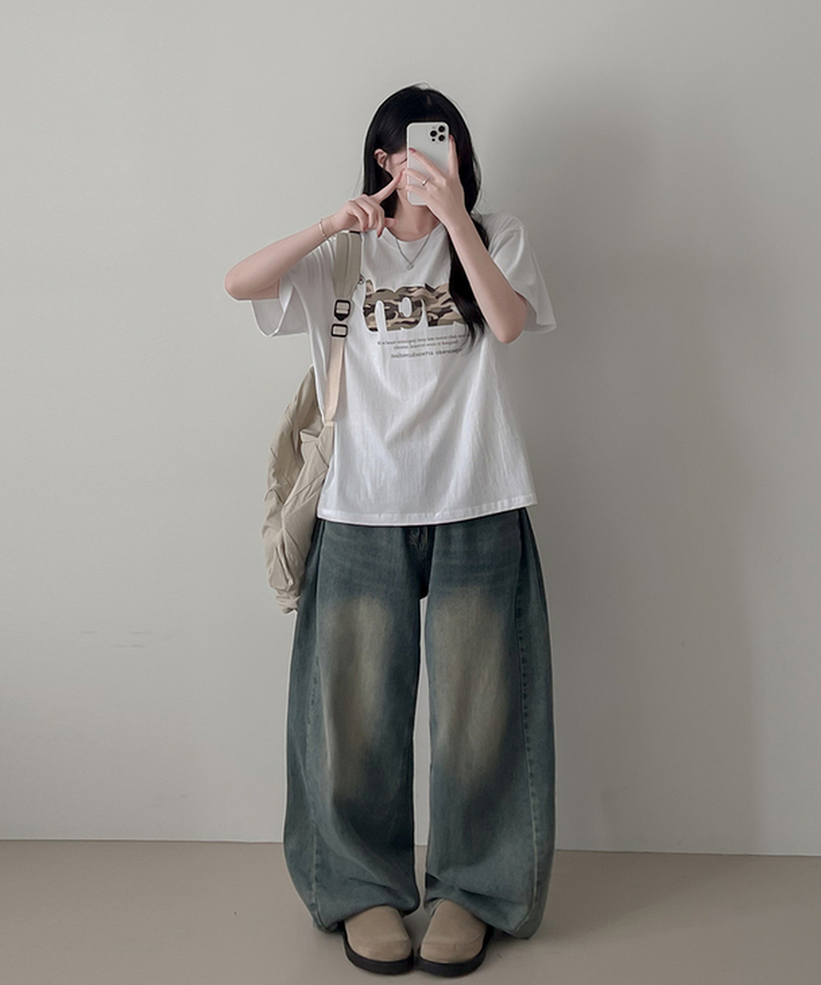レタリング半袖Tシャツ WHITE