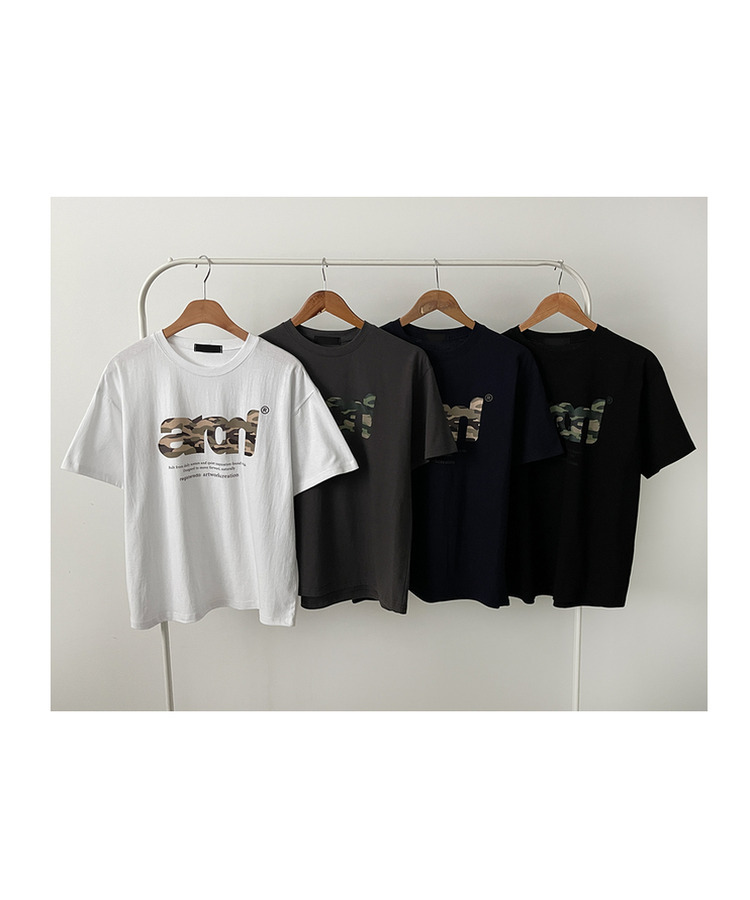 レタリング半袖Tシャツ