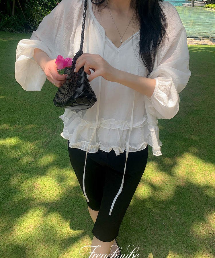 スリットカプリパンツ BLACK