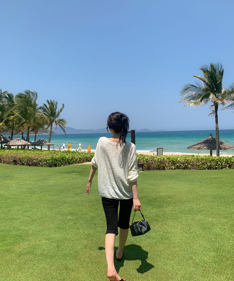 スリットカプリパンツ BLACK