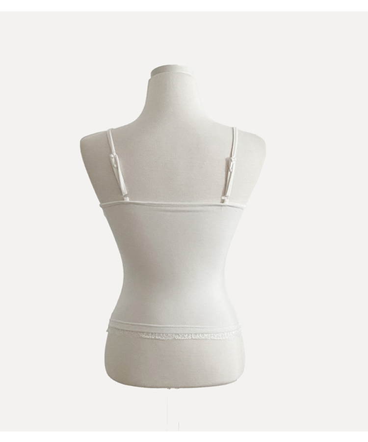 レースレイヤードスリムキャミソール