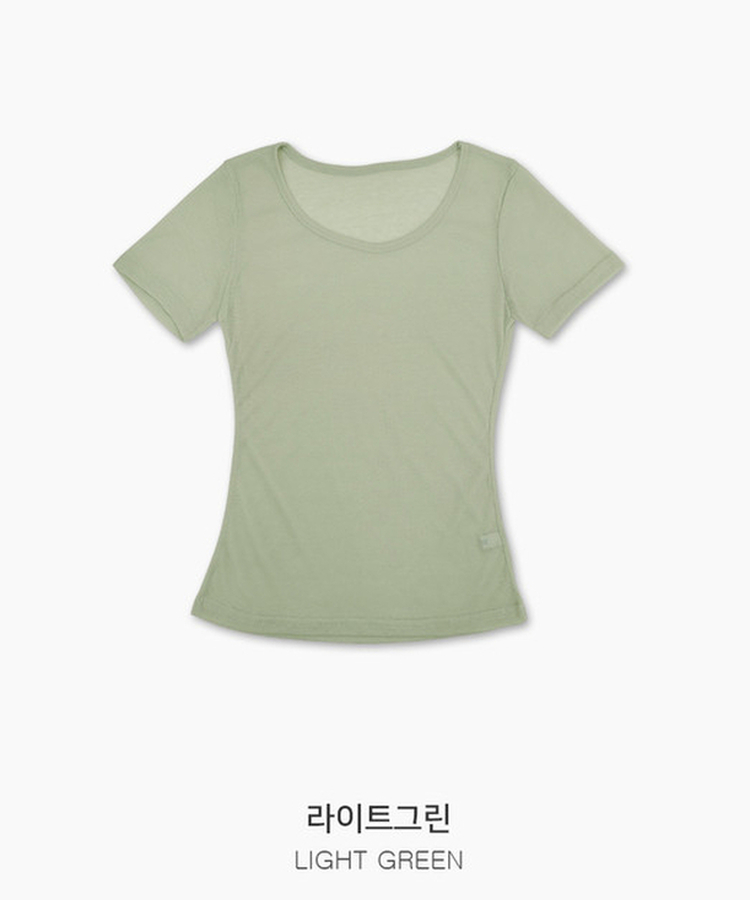 シースルーレイヤード半袖Tシャツ(11color)