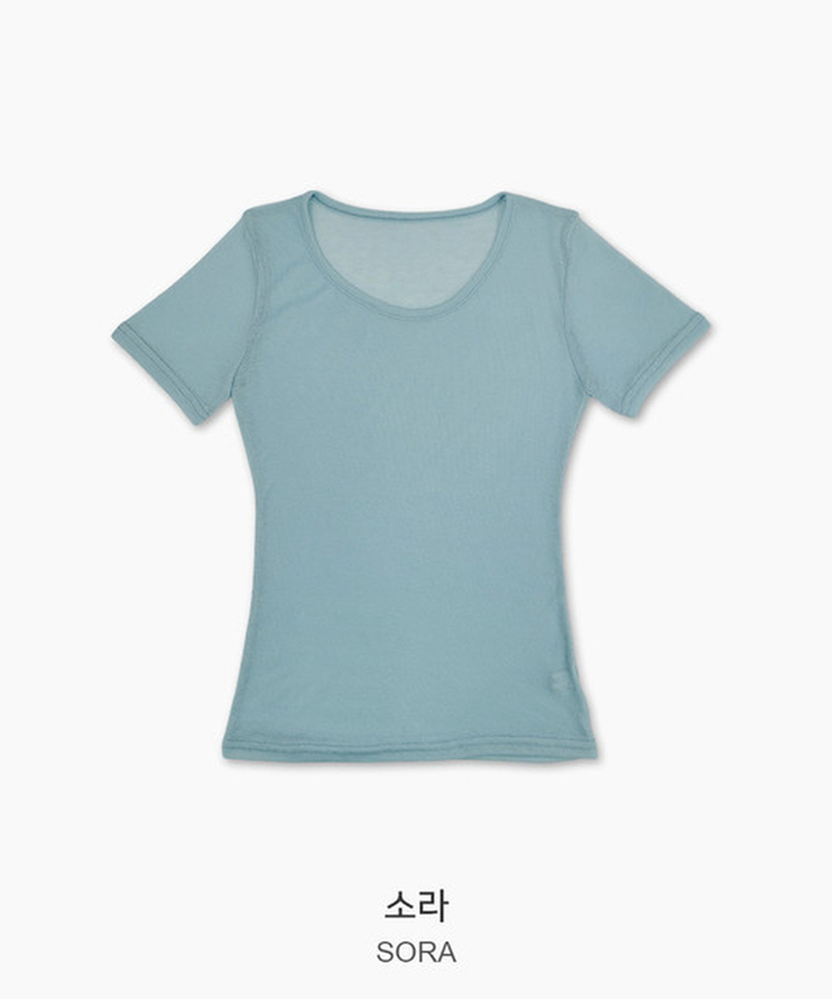 シースルーレイヤード半袖Tシャツ(11color)