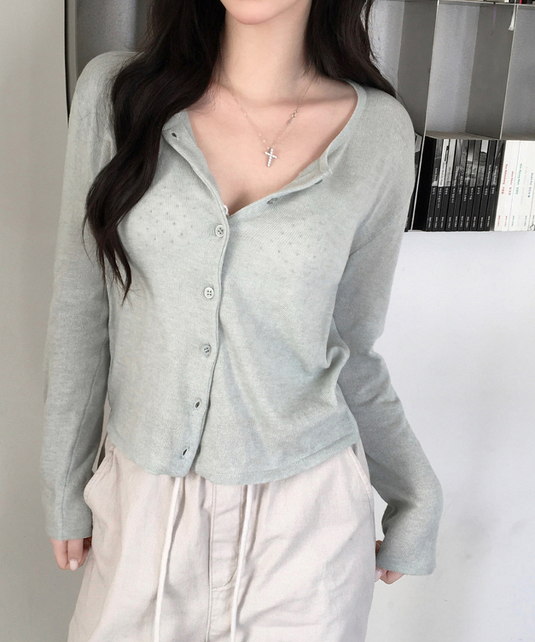 ベーシックニットカーディガン(10color) MINT
