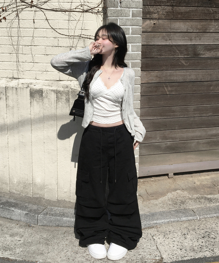 ベーシックニットカーディガン(10color) GREY