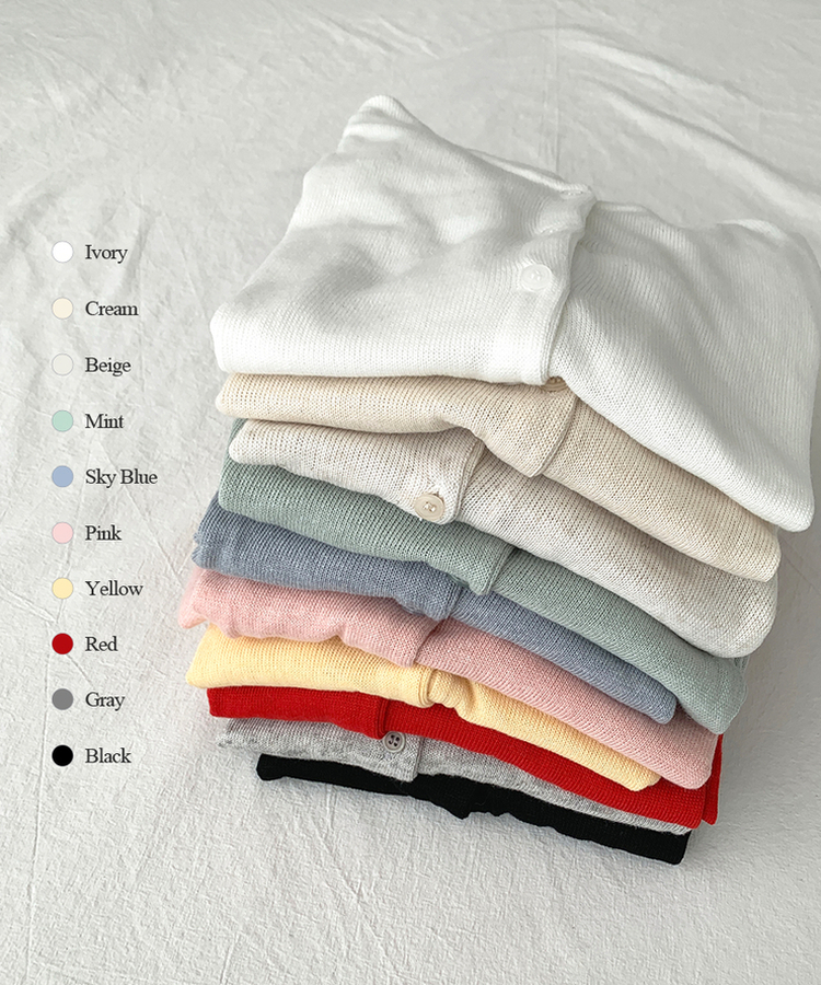 ベーシックニットカーディガン(10color)