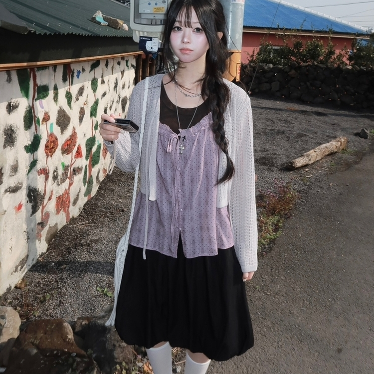 パンプキンバルーンミディスカート BLACK