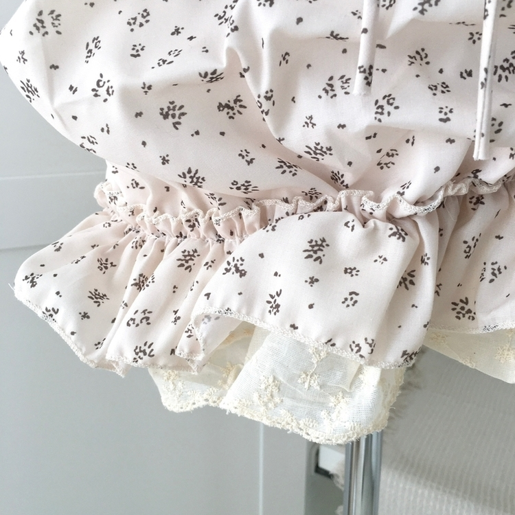 レース花柄キャミソールバルーンブラウス