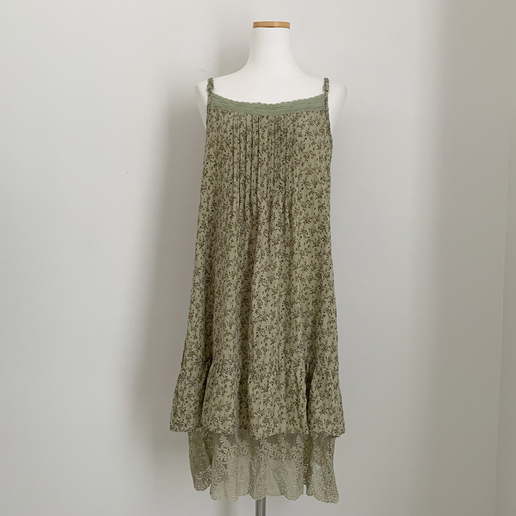 ビンテージフラワーレースワンピース