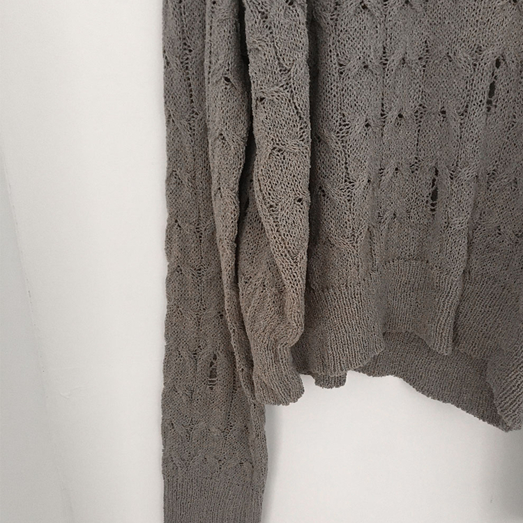 ケーブル編みオフショルダー長袖ニット(5color)
