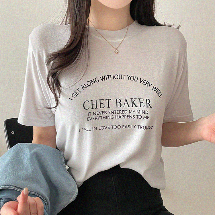 レタリングさらさら半袖Tシャツ WHITE