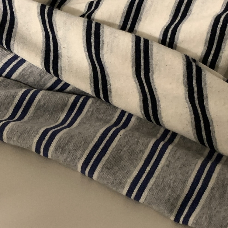 ボーダーワンショルダー半袖Tシャツ