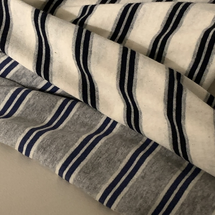 ボーダーワンショルダー半袖Tシャツ