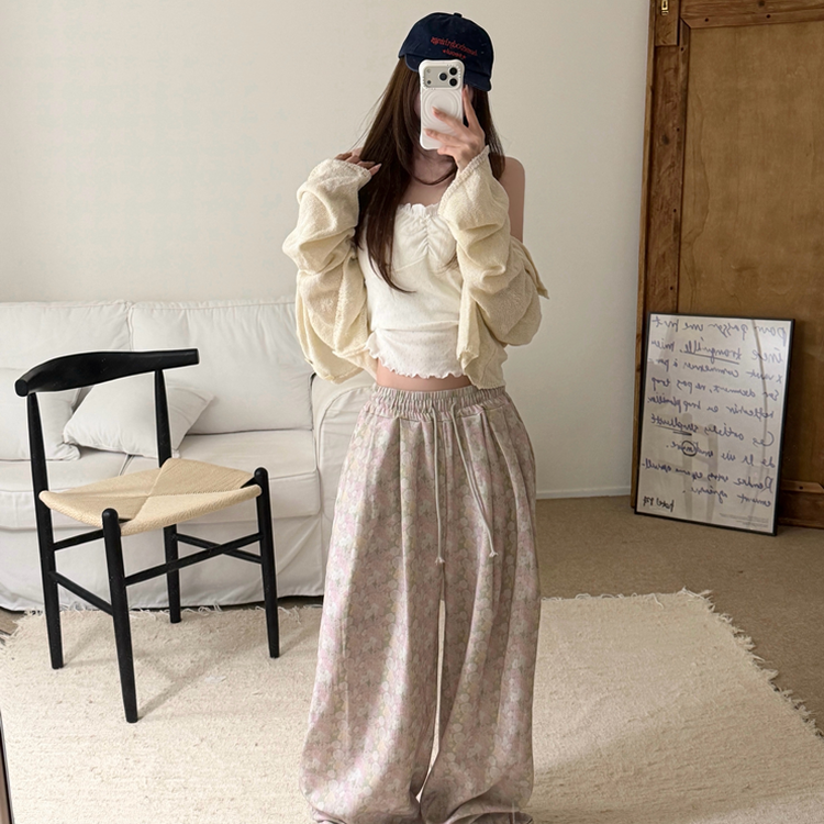 フリルレースシャーリングキャミソール IVORY