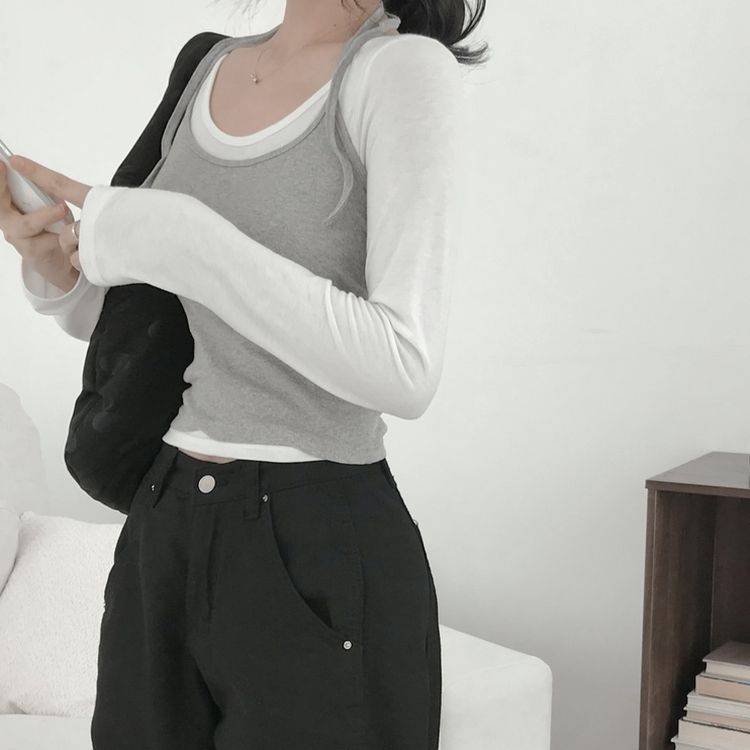 ホルターネックキャミソール GREY