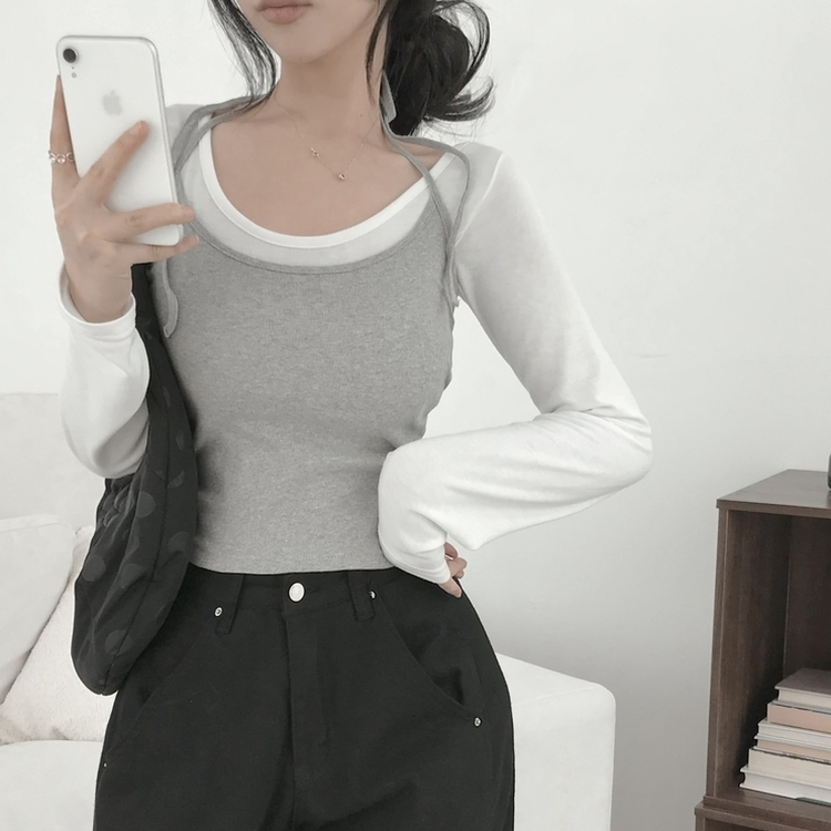 ホルターネックキャミソール GREY