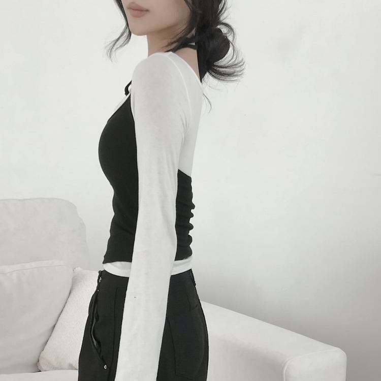 ホルターネックキャミソール BLACK