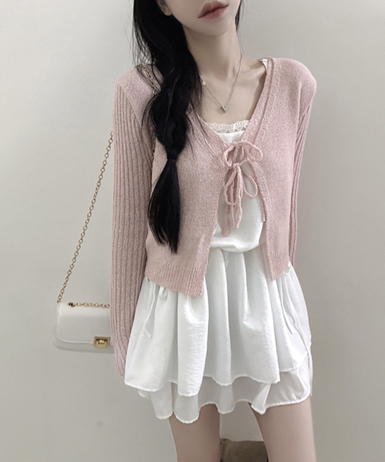 レースストラップキャミソールミニワンピース WHITE