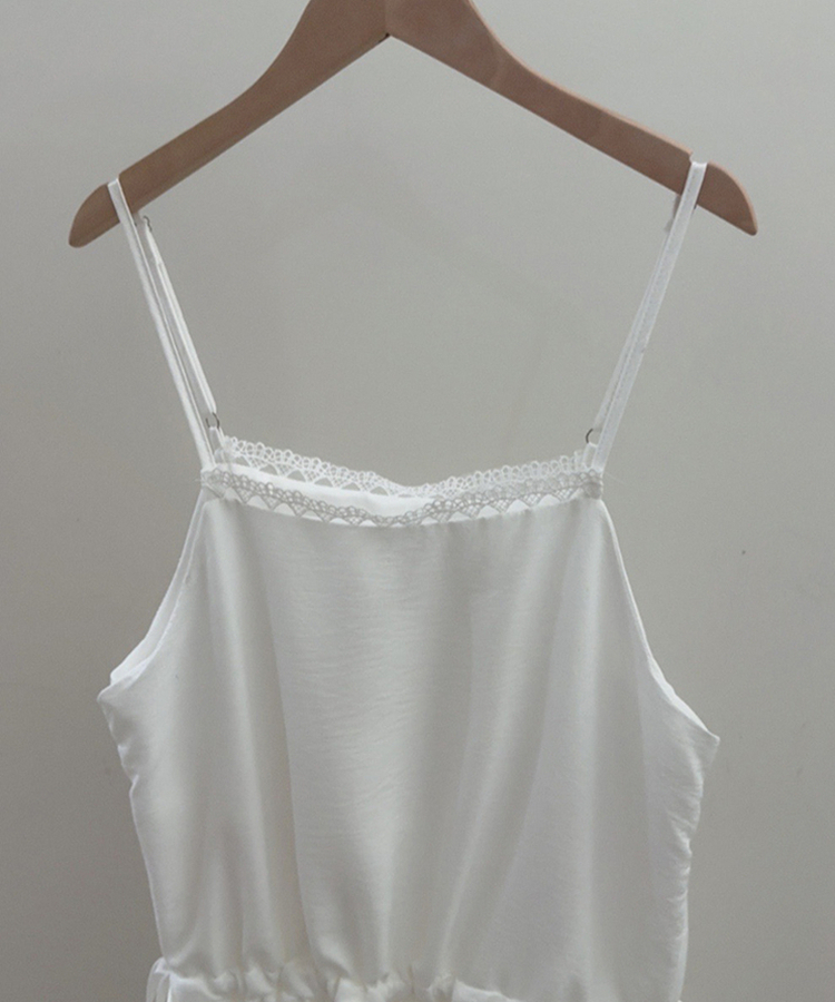 レースストラップキャミソールミニワンピース