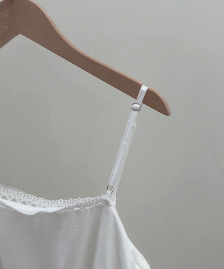 レースストラップキャミソールミニワンピース