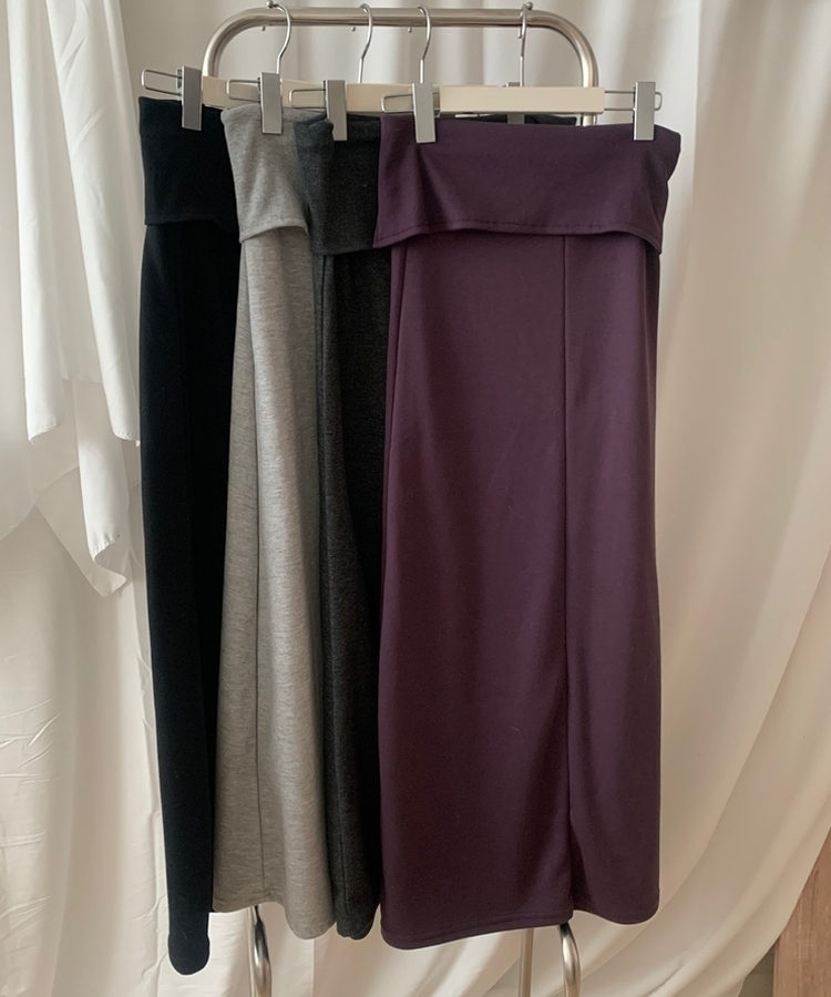 ボタンカットロングスカート