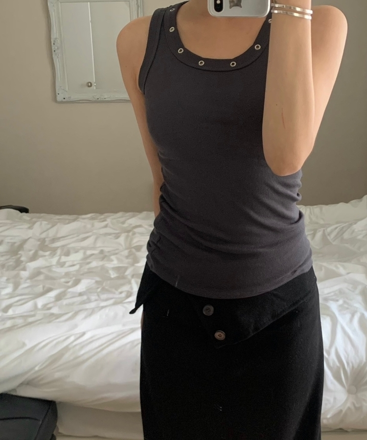 アイレットキャミソール(7color) CHARCOAL