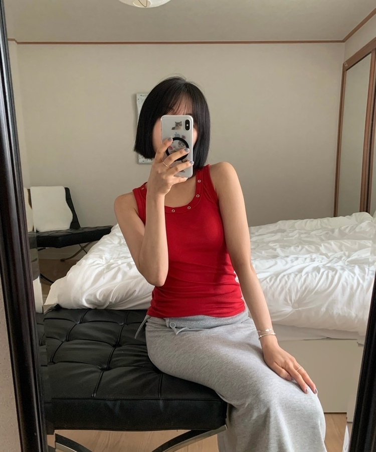 アイレットキャミソール(7color) red