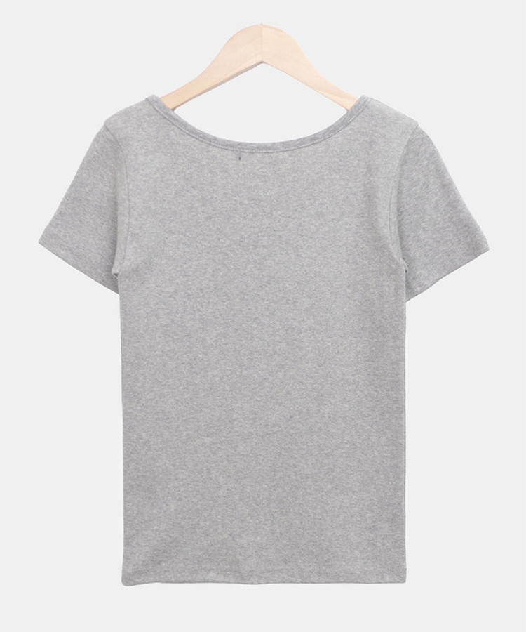 Uネックスリムラウンド半袖Tシャツ(11color)