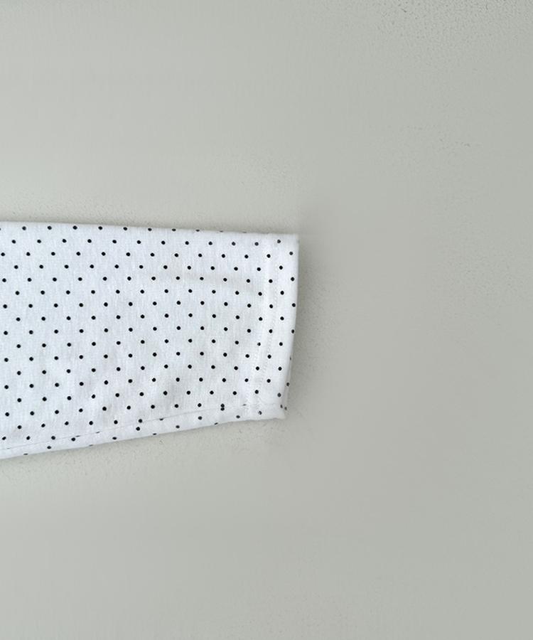 スリム7分丈ドット長袖Tシャツ