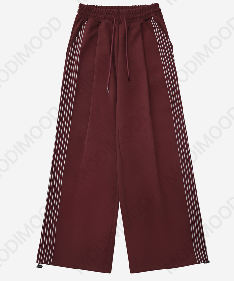 ピンテックトラックラインワイドパンツ