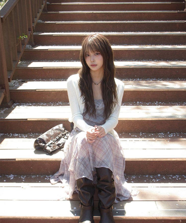 リブボタンスリムカーディガン(5color) IVORY