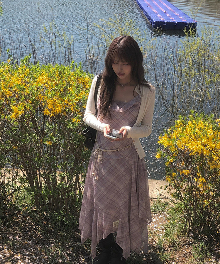 リブボタンスリムカーディガン(5color) IVORY