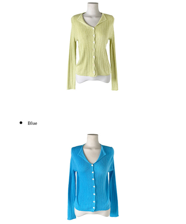 リブボタンスリムカーディガン(5color)