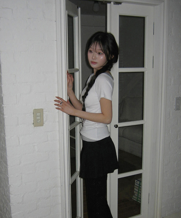 レイヤード半袖トップス IVORY