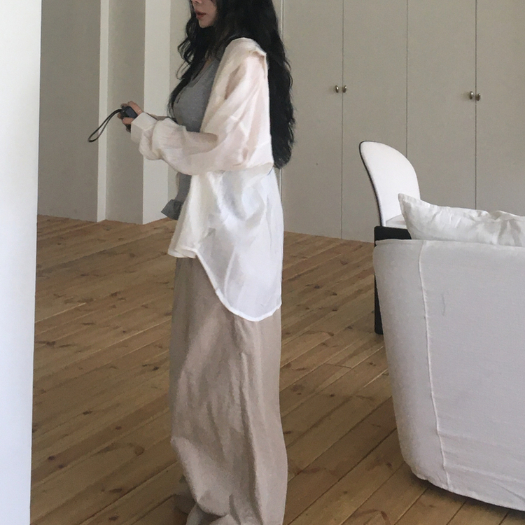 ベーシックルーズシャツ(7color) WHITE