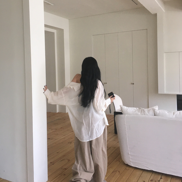 ベーシックルーズシャツ(7color) WHITE