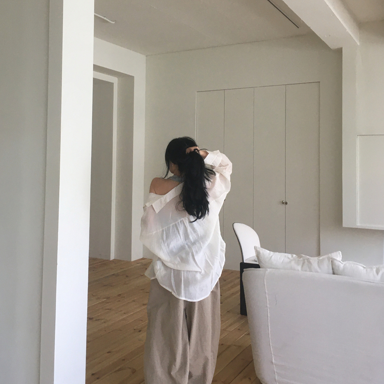 ベーシックルーズシャツ(7color) WHITE