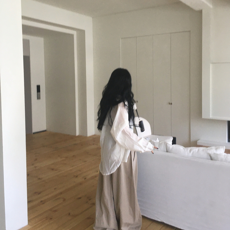 ベーシックルーズシャツ(7color) WHITE