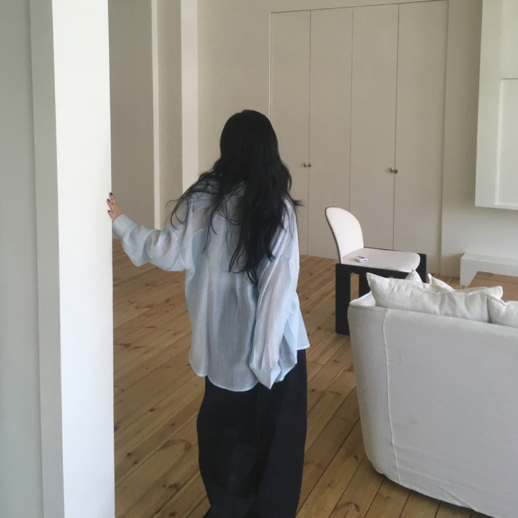 ベーシックルーズシャツ(7color) LIGHT SORA