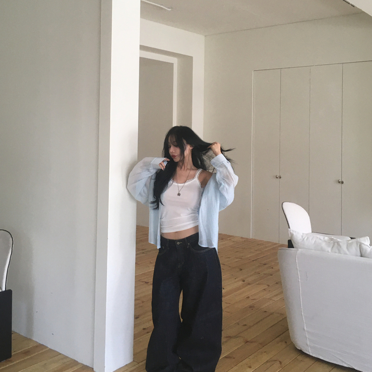 ベーシックルーズシャツ(7color) LIGHT SORA