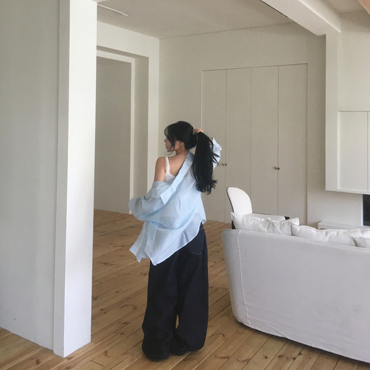 ベーシックルーズシャツ(7color) LIGHT SORA