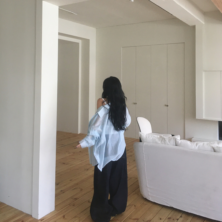 ベーシックルーズシャツ(7color) LIGHT SORA