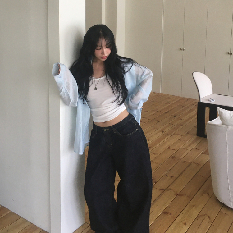 ベーシックルーズシャツ(7color) LIGHT SORA