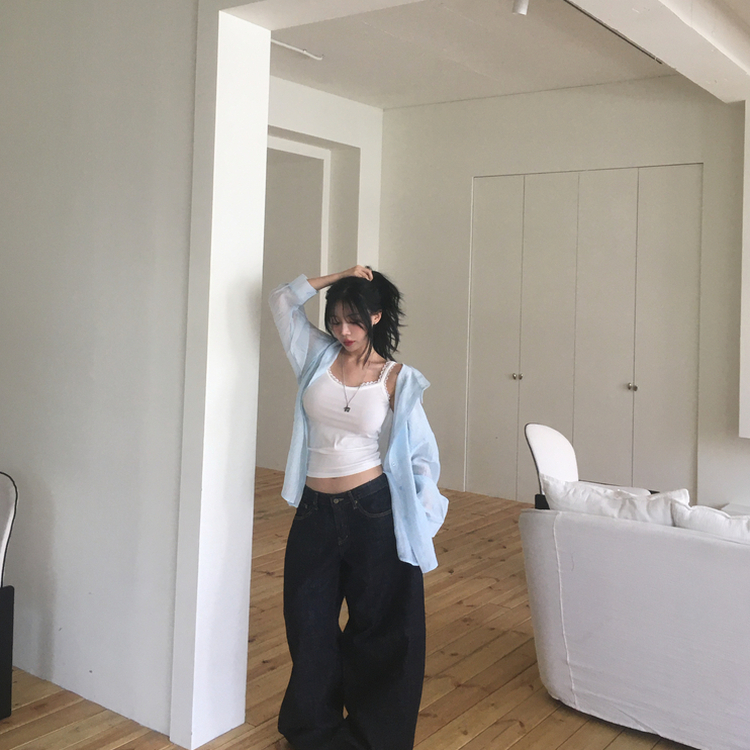 ベーシックルーズシャツ(7color) LIGHT SORA