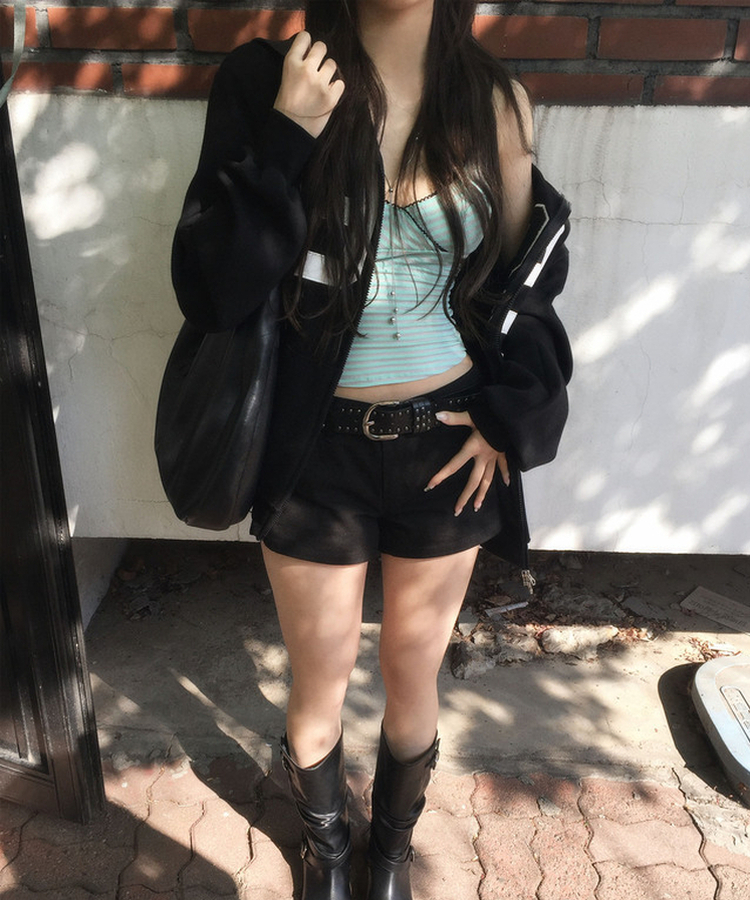 【カップ付き】ポップストライプラップキャミ MINT