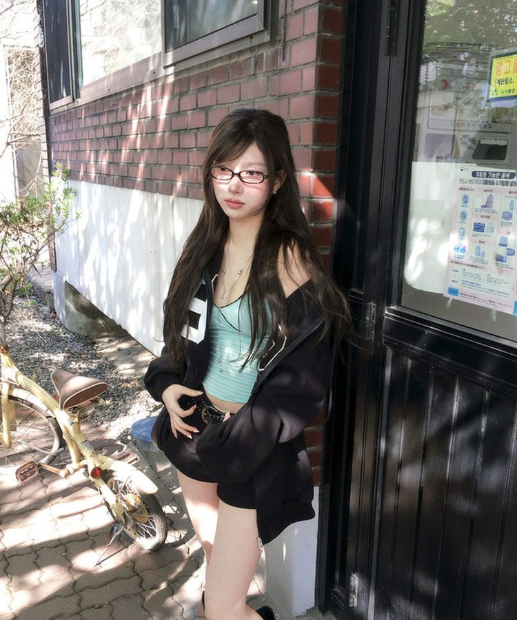 【カップ付き】ポップストライプラップキャミ MINT