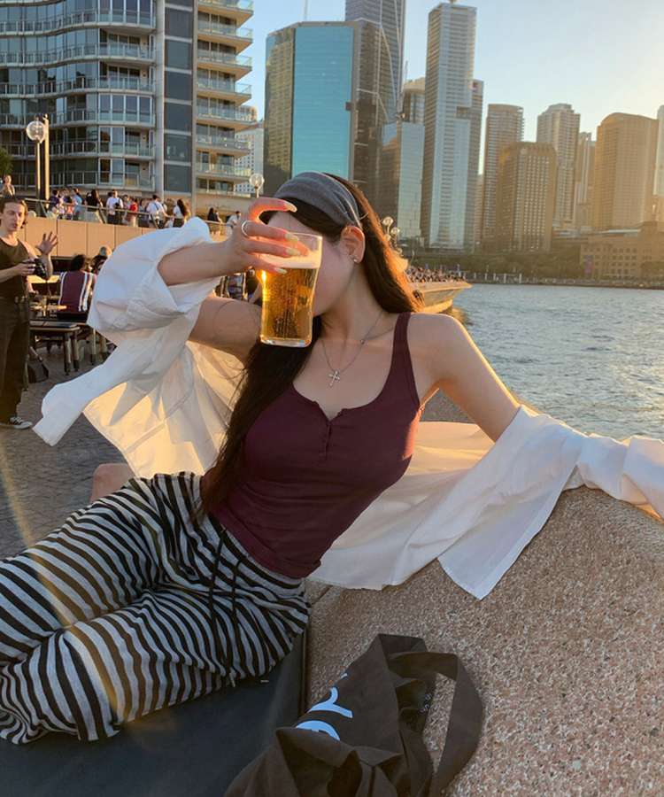 バンディングストライプトレーニングパンツ BLACK