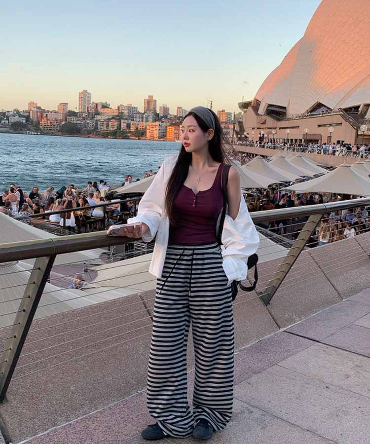 バンディングストライプトレーニングパンツ BLACK