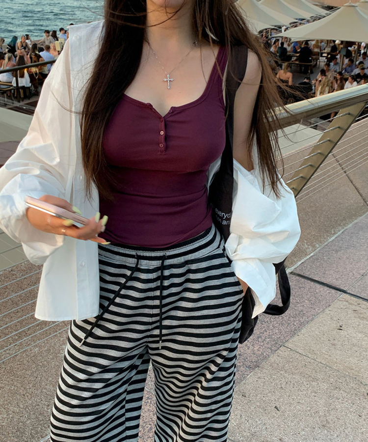 バンディングストライプトレーニングパンツ BLACK